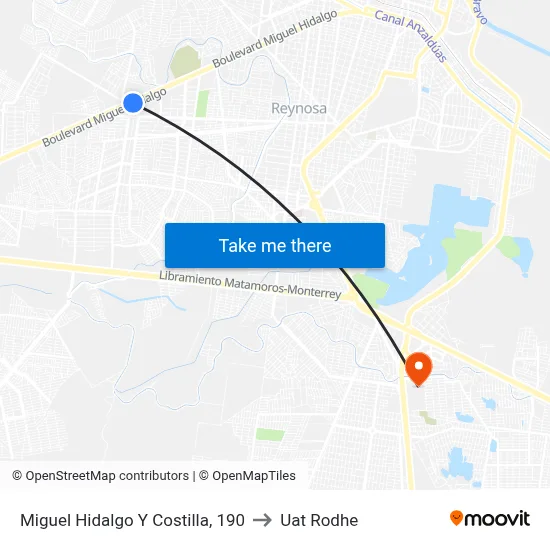 Miguel Hidalgo Y Costilla, 190 to Uat Rodhe map