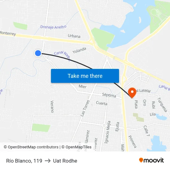 Río Blanco, 119 to Uat Rodhe map