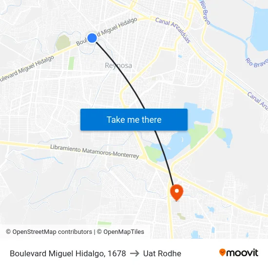 Boulevard Miguel Hidalgo, 1678 to Uat Rodhe map