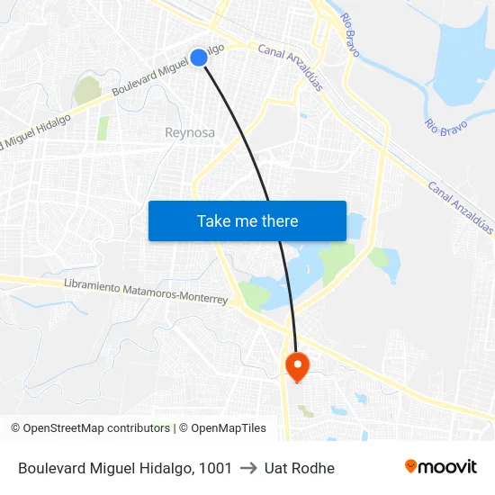 Boulevard Miguel Hidalgo, 1001 to Uat Rodhe map
