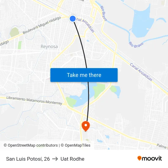 San Luis Potosí, 26 to Uat Rodhe map