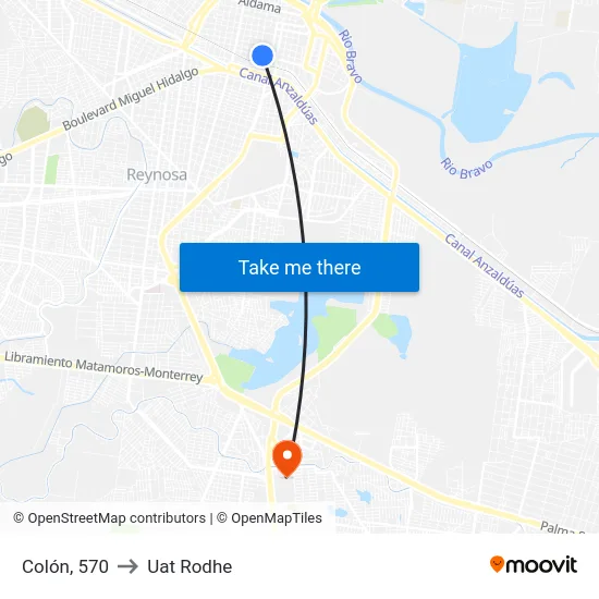 Colón, 570 to Uat Rodhe map