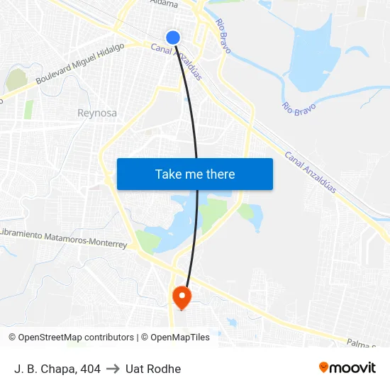 J. B. Chapa, 404 to Uat Rodhe map