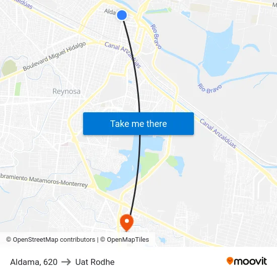 Aldama, 620 to Uat Rodhe map