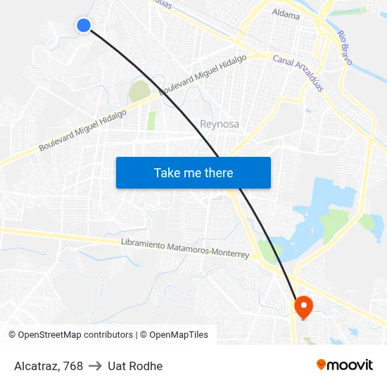 Alcatraz, 768 to Uat Rodhe map