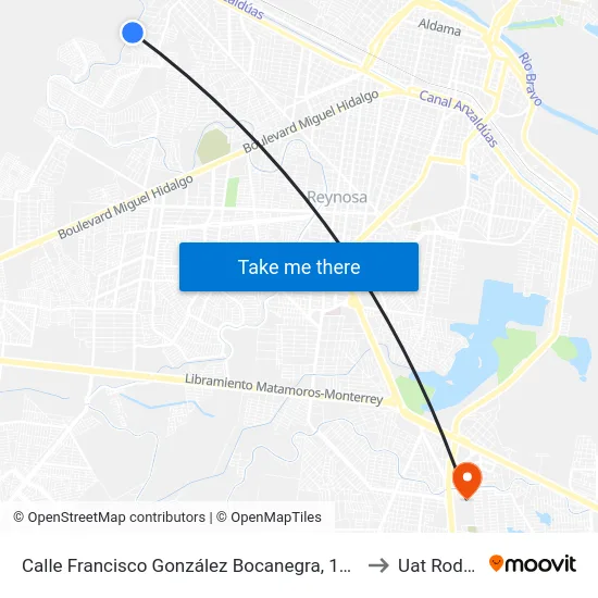 Calle Francisco González Bocanegra, 1534 to Uat Rodhe map
