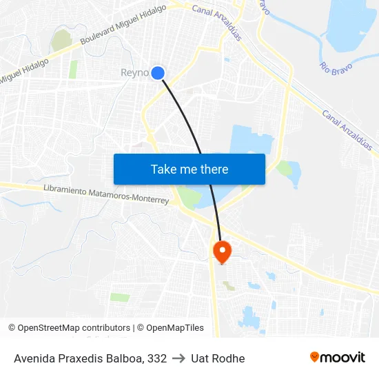 Avenida Praxedis Balboa, 332 to Uat Rodhe map