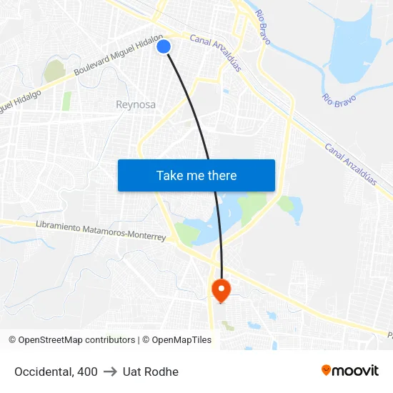Occidental, 400 to Uat Rodhe map