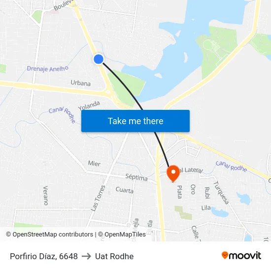 Porfirio Díaz, 6648 to Uat Rodhe map