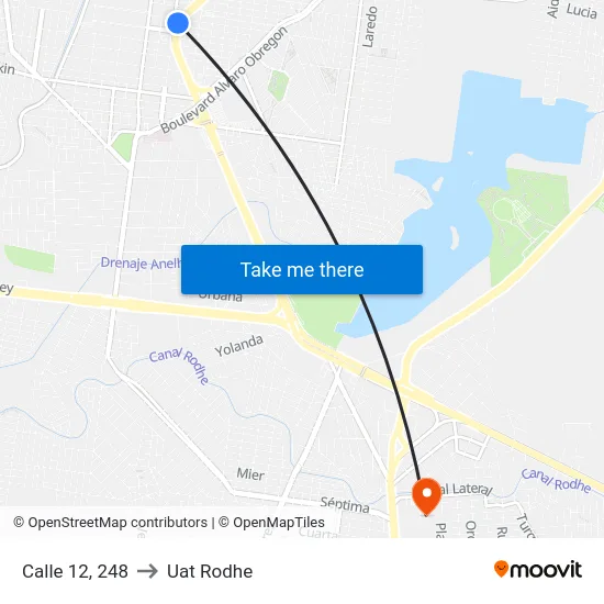 Calle 12, 248 to Uat Rodhe map