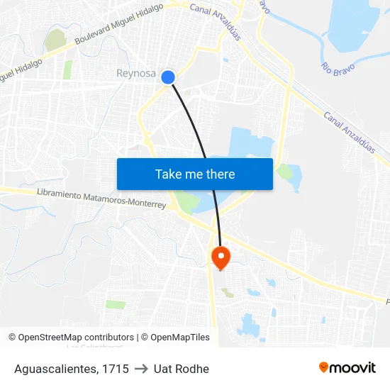 Aguascalientes, 1715 to Uat Rodhe map