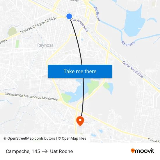 Campeche, 145 to Uat Rodhe map