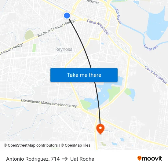 Antonio Rodríguez, 714 to Uat Rodhe map