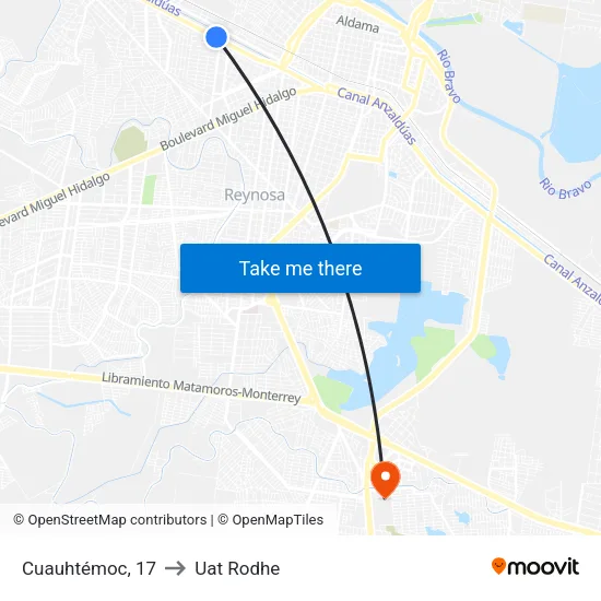 Cuauhtémoc, 17 to Uat Rodhe map