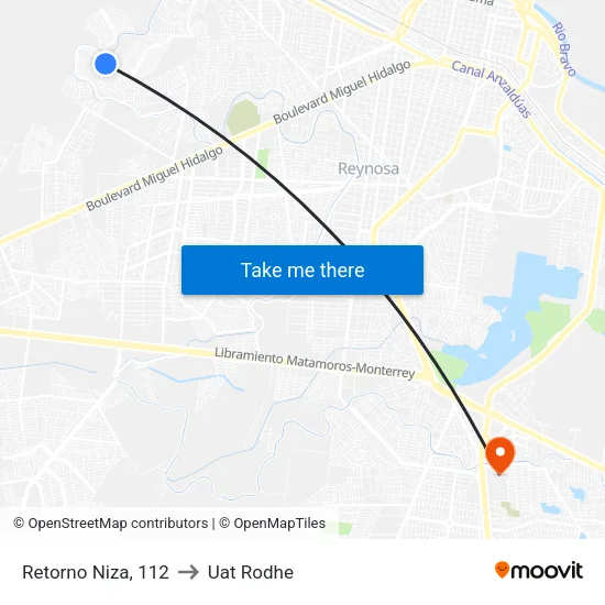Retorno Niza, 112 to Uat Rodhe map