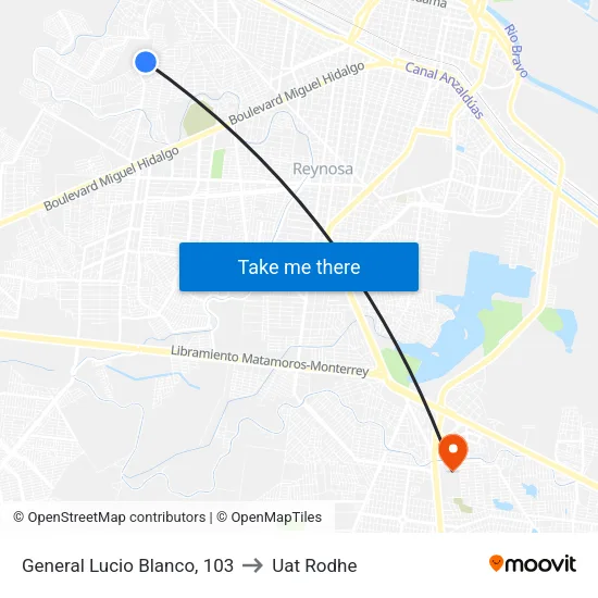 General Lucio Blanco, 103 to Uat Rodhe map