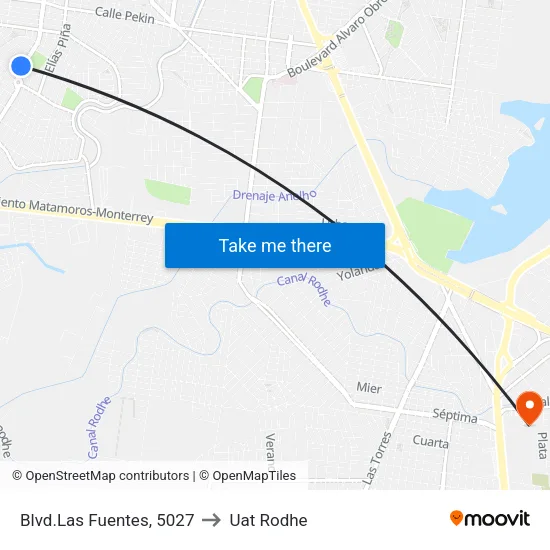 Blvd.Las Fuentes, 5027 to Uat Rodhe map