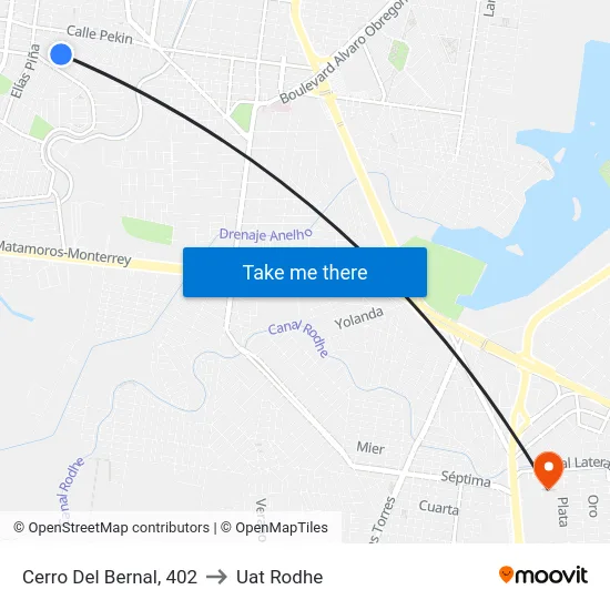 Cerro Del Bernal, 402 to Uat Rodhe map