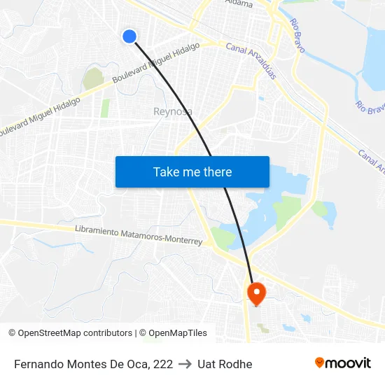 Fernando Montes De Oca, 222 to Uat Rodhe map
