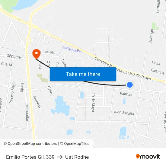 Emilio Portes Gil, 339 to Uat Rodhe map