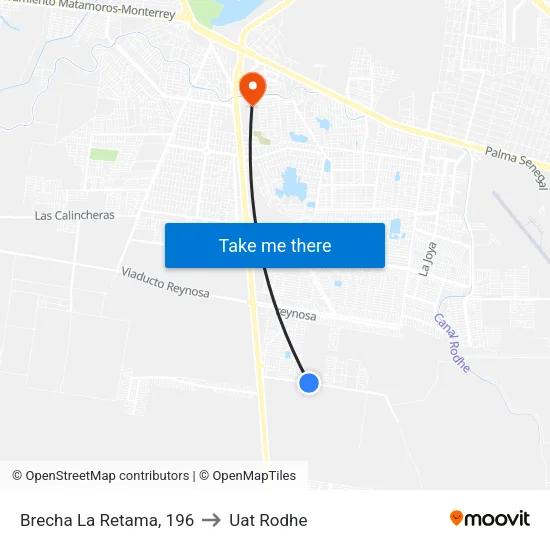 Brecha La Retama, 196 to Uat Rodhe map