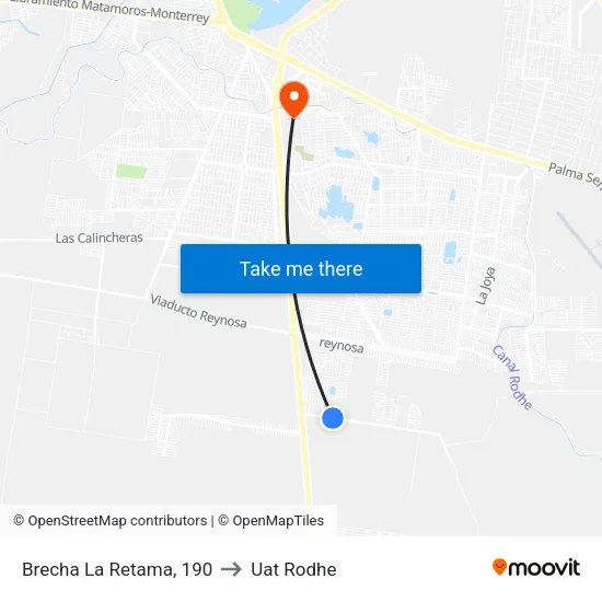 Brecha La Retama, 190 to Uat Rodhe map