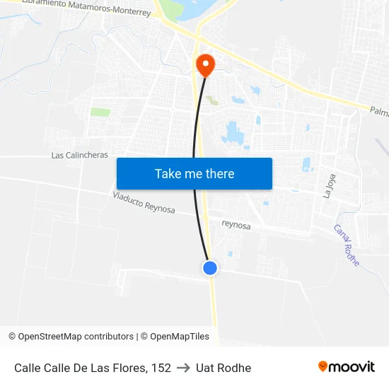 Calle Calle De Las Flores, 152 to Uat Rodhe map