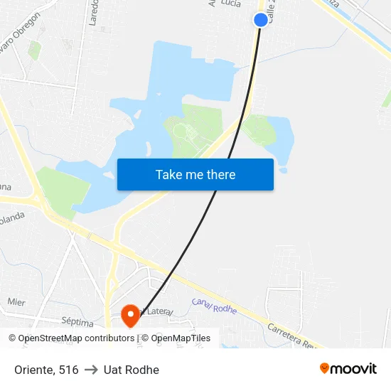 Oriente, 516 to Uat Rodhe map
