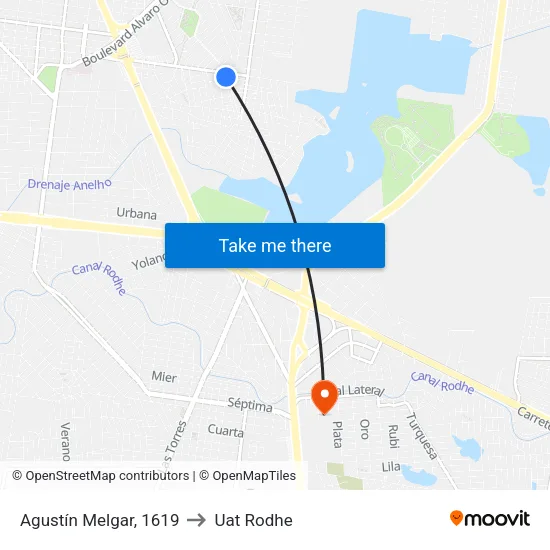 Agustín Melgar, 1619 to Uat Rodhe map