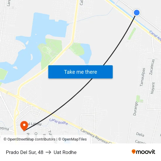 Prado Del Sur, 48 to Uat Rodhe map