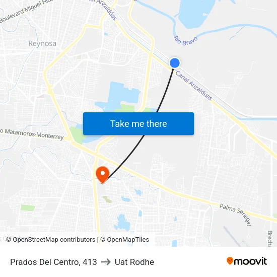 Prados Del Centro, 413 to Uat Rodhe map