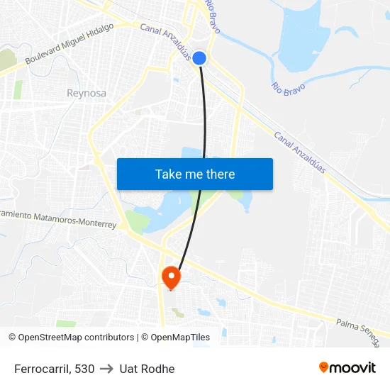 Ferrocarril, 530 to Uat Rodhe map