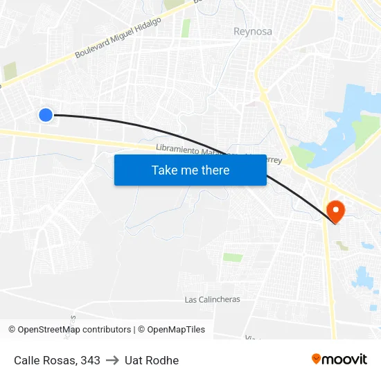 Calle Rosas, 343 to Uat Rodhe map