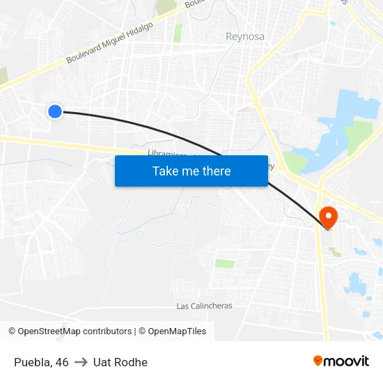 Puebla, 46 to Uat Rodhe map