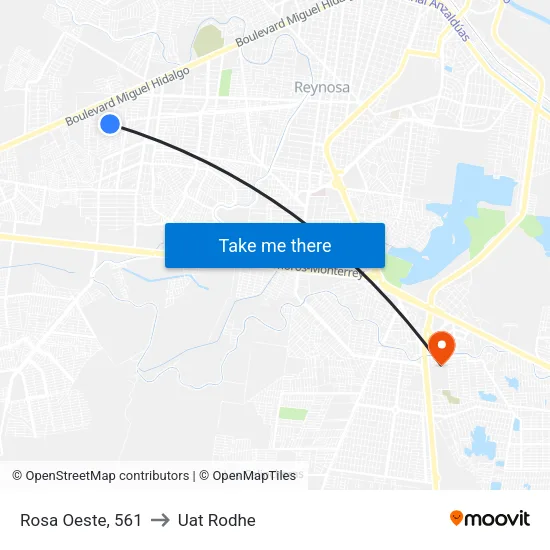 Rosa Oeste, 561 to Uat Rodhe map