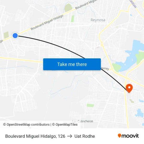 Boulevard Miguel Hidalgo, 126 to Uat Rodhe map