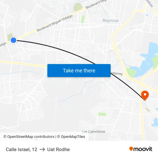 Calle Israel, 12 to Uat Rodhe map