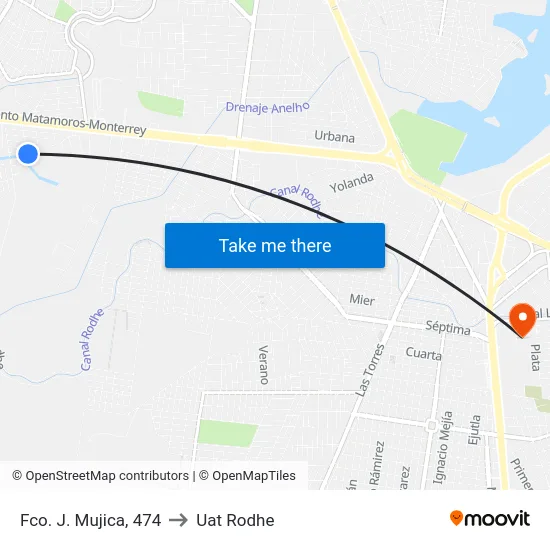 Fco. J. Mujica, 474 to Uat Rodhe map