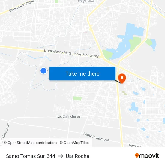 Santo Tomas Sur, 344 to Uat Rodhe map