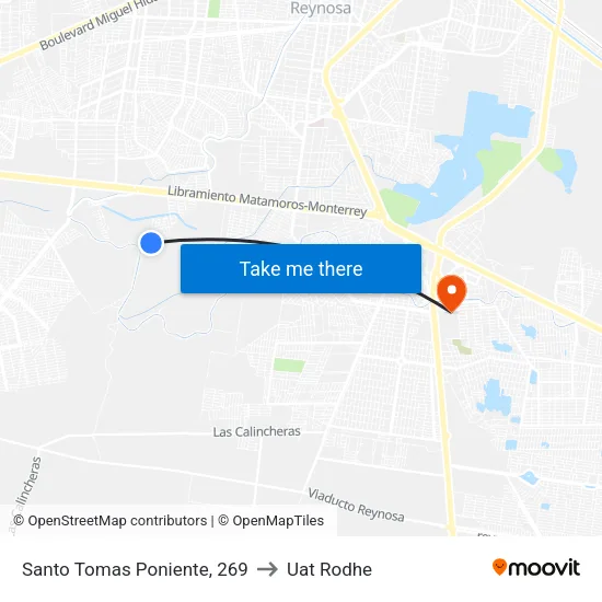 Santo Tomas Poniente, 269 to Uat Rodhe map