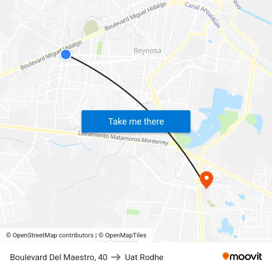 Boulevard Del Maestro, 40 to Uat Rodhe map