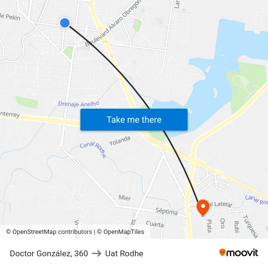 Doctor González, 360 to Uat Rodhe map