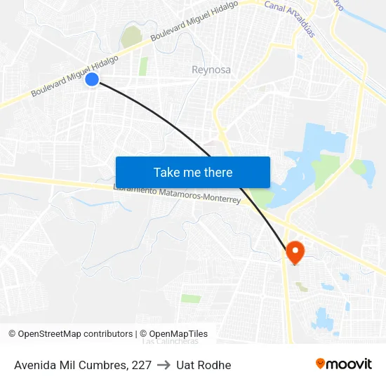 Avenida Mil Cumbres, 227 to Uat Rodhe map