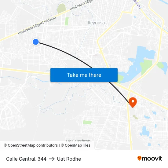Calle Central, 344 to Uat Rodhe map