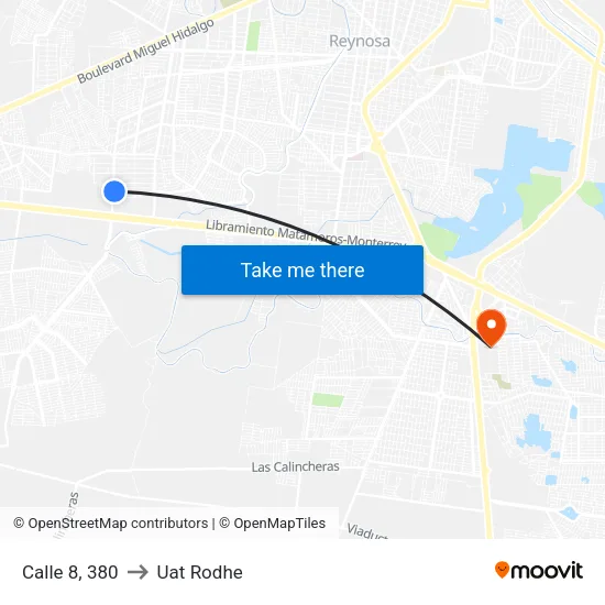 Calle 8, 380 to Uat Rodhe map