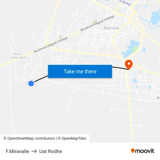 F.Miravalle to Uat Rodhe map