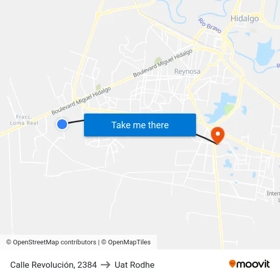 Calle Revolución, 2384 to Uat Rodhe map