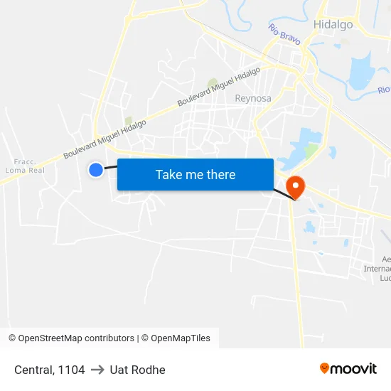 Central, 1104 to Uat Rodhe map