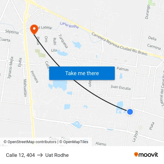 Calle 12, 404 to Uat Rodhe map