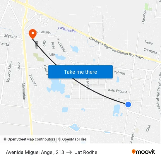 Avenida Miguel Angel, 213 to Uat Rodhe map